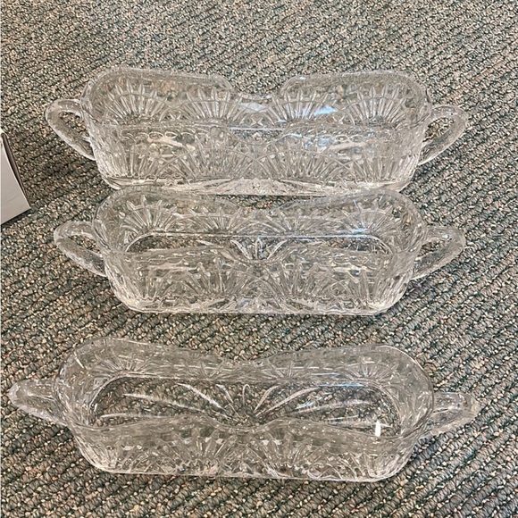 Set of 3 Crystal flatware caddies - Picture 3 of 5